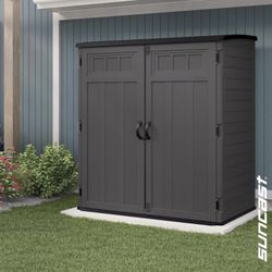 5 ft. 10.5 in. W × 3 ft. 8.25 in. D × 6 ft. 5.5 in. H XL Plastic Resin Vertical Storage Shed in 