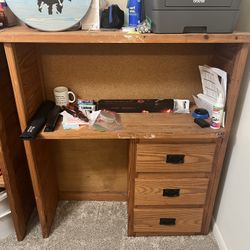 Desk & Storage Shelf