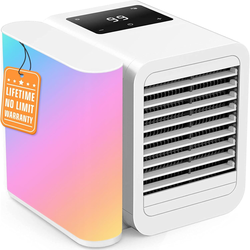 Portable Fan Mini Air Conditioner Desktop A/C for Dorm, Bedroom Room, Office, Tiny Home, Small Space