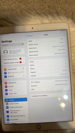 Beautiful iPad Pro 10.5 inches 64gb