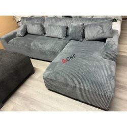 Corduroy Living Room Sectional Sofa  - Christmas Holiday Sale 