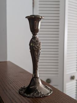 Godinger Silver Plated Baroque Candle Stick