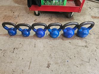 90lbs of kettlebells