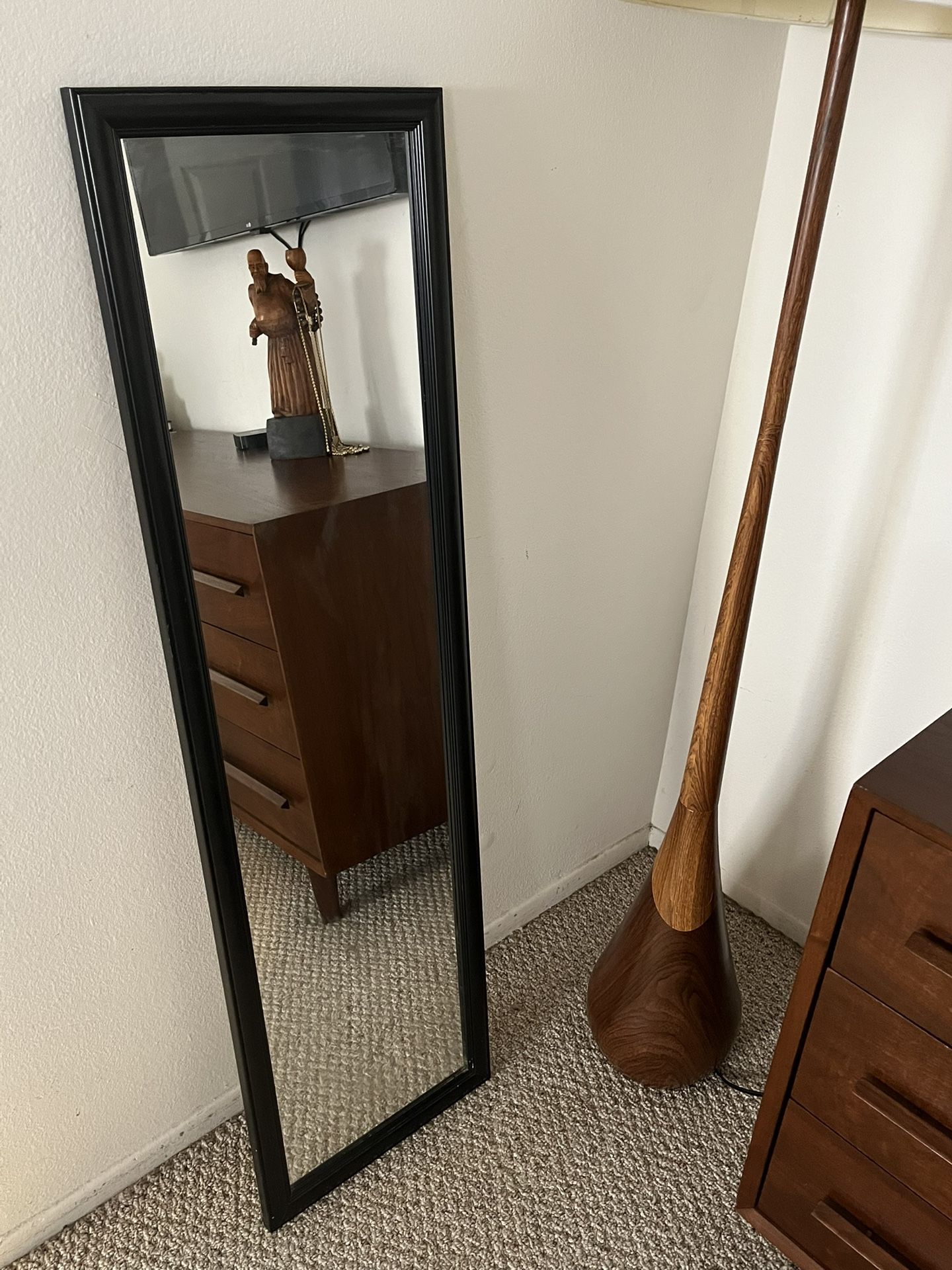 Wood Framed Tall Wall Mirror