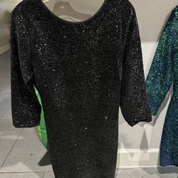 Fashion Nova Black Sequin Dress