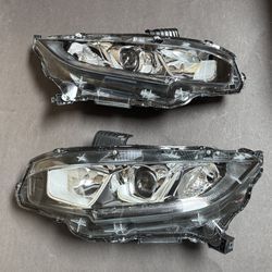 Civic Headlight Halogen Headlight Assembly Set For 2016-2020 Honda Civic – Left & Right Side – DOT/SAE Approved – Chrome Housing Honda Civic Headlights Led - Foto 13