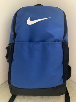 Nike Backpack Royal Blue Black 18x12x5” Brasilia Training School Gym Sports Travel Bag Laptop Sleeve Many Pockets Clean Excellent 