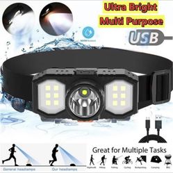 New LED Headlight COB Mini Portable USB 