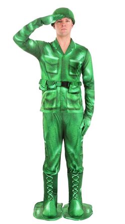 Green Plastic Soldier Costume