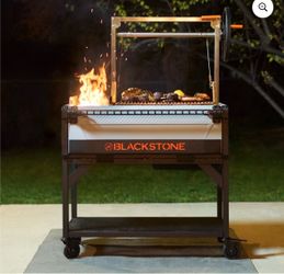 Blackstone Bronco Parrilla de Llama Abierta con Cubierta Suave y Rastrillo para Carbón
