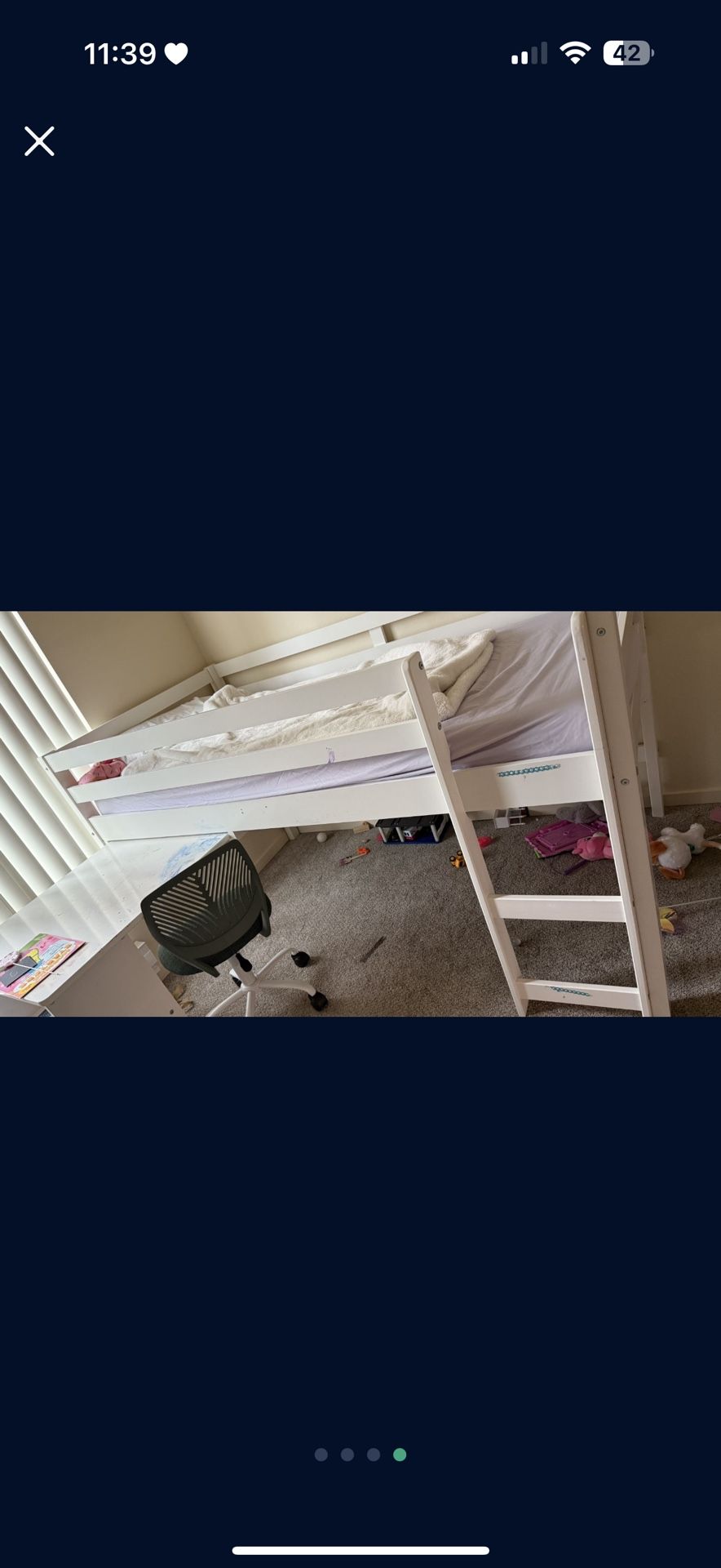 twin size bed with stairs
