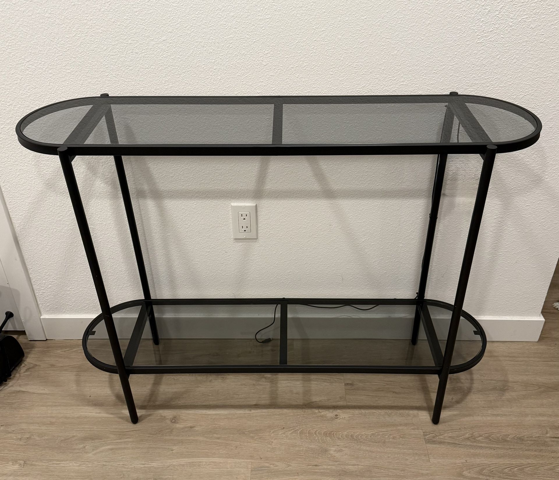 Modern Glass & Metal Entryway Console Table