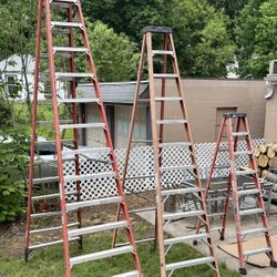 14’, 12 And 8 ‘ Fiberglass Step Ladders