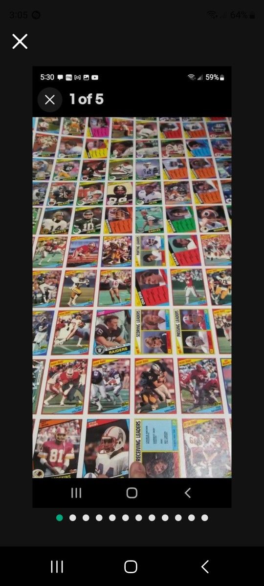 4 Complete Sets Of Uncutt Football And Baseball Card Topps 