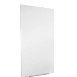 Quartet Magnetic Glass Dry Erase White Board, 28" x 50" Whiteboard, InvisaMount Vertical Frameless Mounting (Q012850IMW)