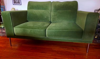 Green Velvet Loveseat