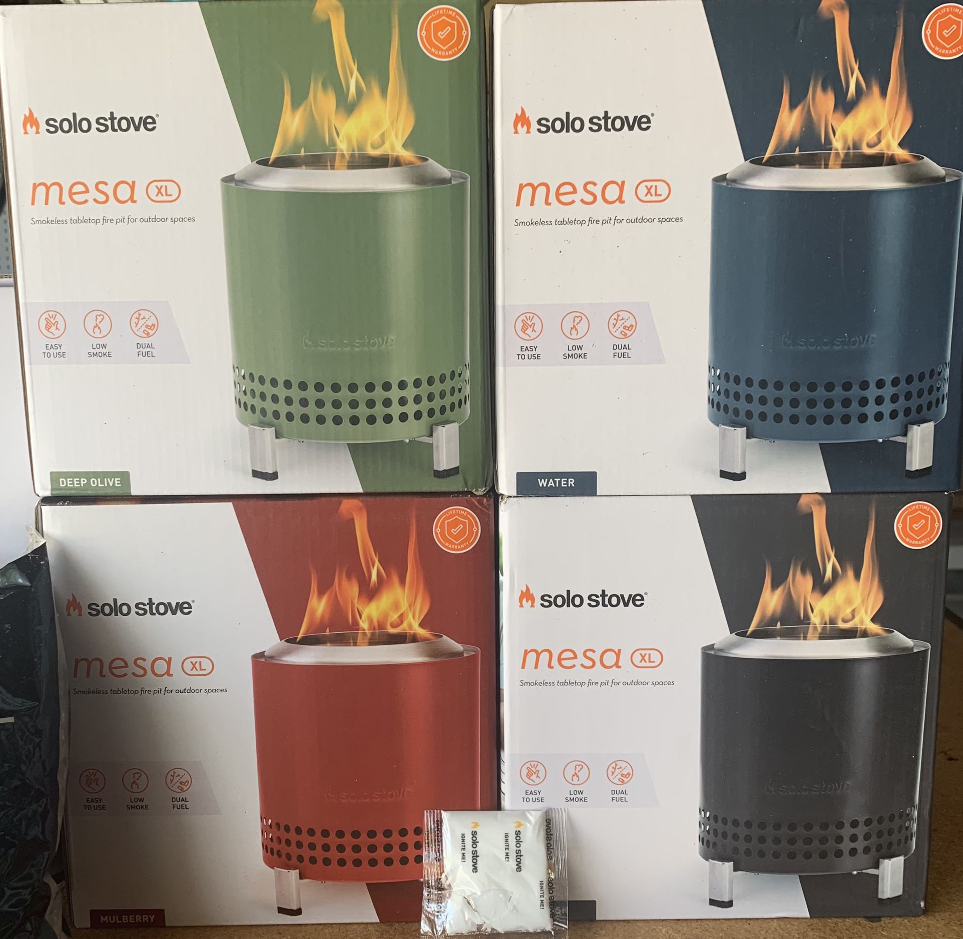 Solo Stove mesa XL w/ Heat Deflector And Pellets