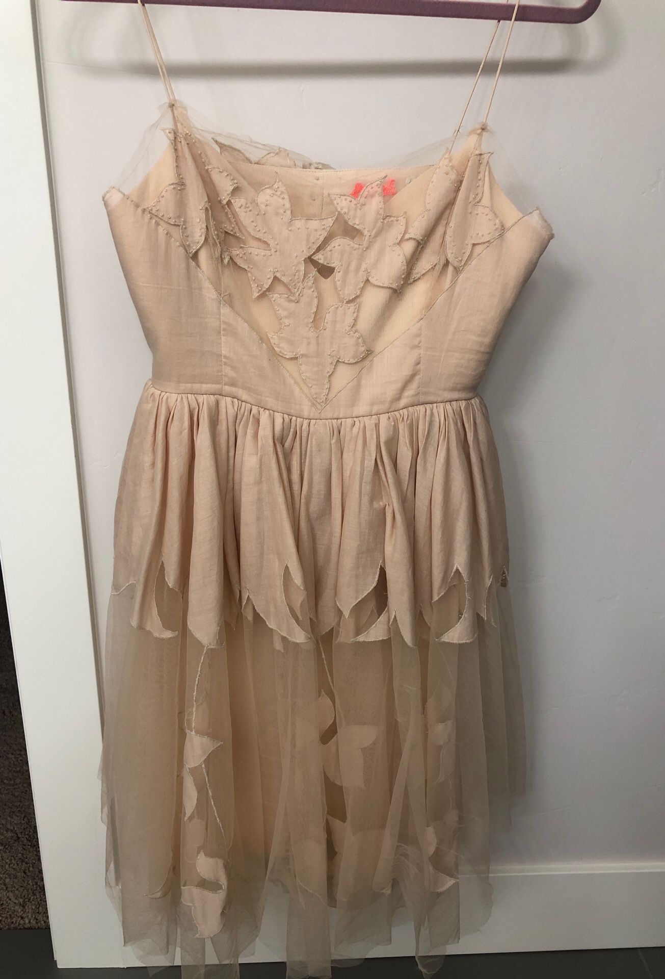 Free people tule dress with open back
