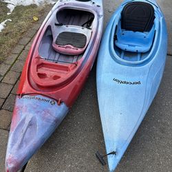 Pair of 9.5 ft Perception kayaks