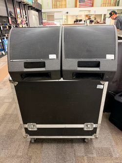 Large Black PA Stage Monitor Speaker