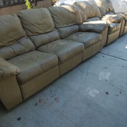 Leather Reclining Sofa n Chairs
