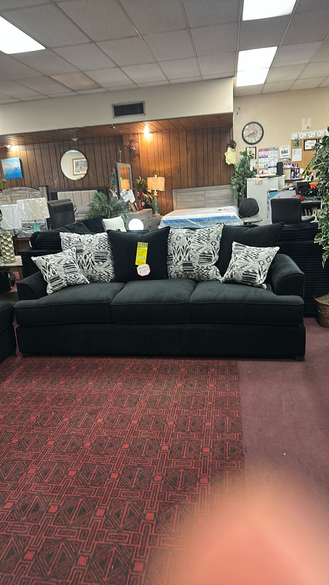 Black Sofa And Love Seat Set