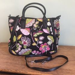 VERA BRADLEY Large Satchel MOON BLOOM PATTERN