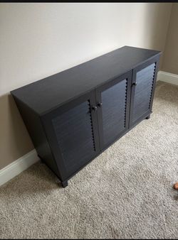 Black Wood Sideboard Cabinet