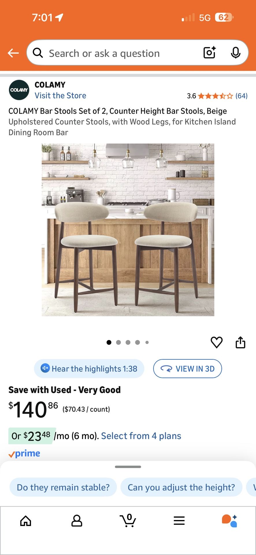 Bar Stool Set 