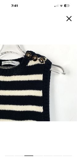 Christian Dior Striped Knit Top