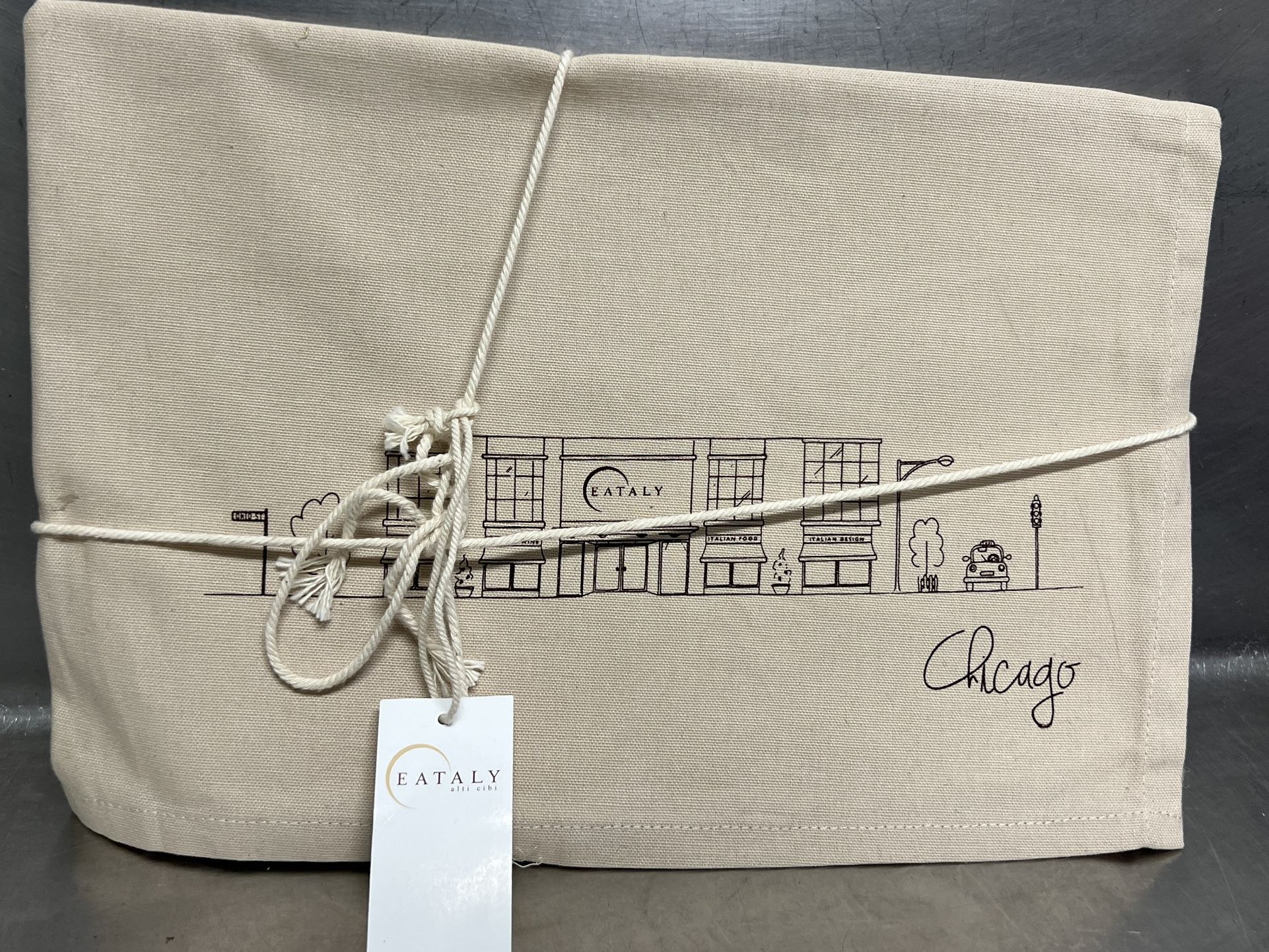 Eataly Chicago Beige Hand Towel - NWT