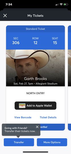 Garth Brooks  Tickets Las Vegas New date July 10th allegiant stadium