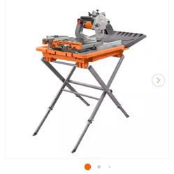 RIDGID 12 Amp 8 in. Blade Corded Wet Tile Saw with Extended Rip