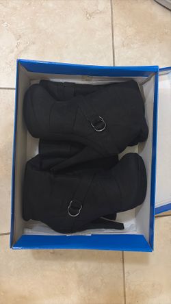 Suede stiletto boots