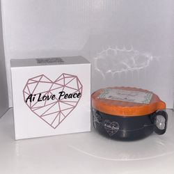 Ai Love Peace Microwave Ramen Bowl - Orange 