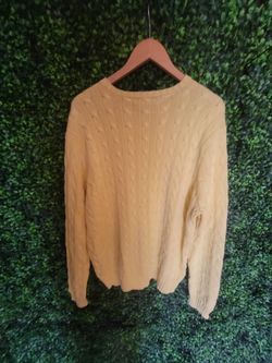 Polo by Ralph Lauren Sunny Yellow Cable Knit Crewneck
