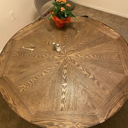 Vintage All Wood Dining Table
