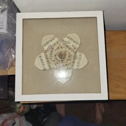 Sheet Music Origami Glass Cased Wall Art
