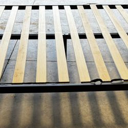 Metal King Bed With Wood Slots