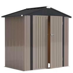 4 ft. W x 6 ft. D Outdoor Storage Metal Shed Lockable Metal Garden Shed for Backyard Outdoor 127 sq. ft.