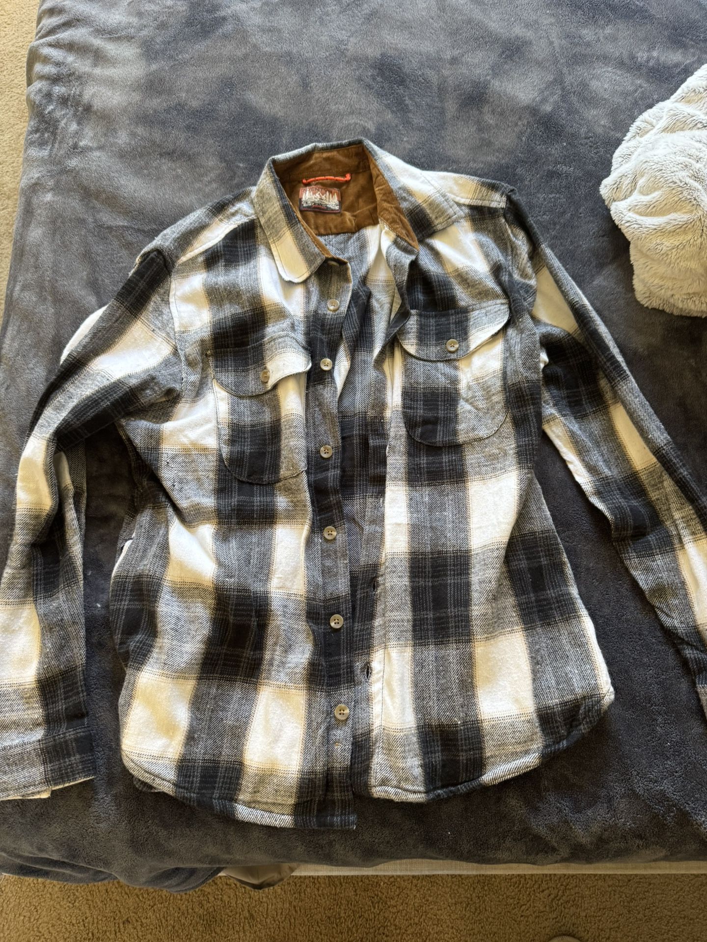 Men Clothing Hurly Flannel Stripes Leather Jacket