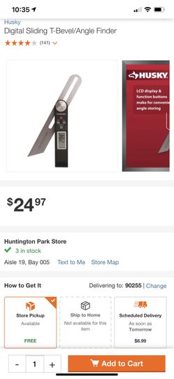 Néw Husky Digital Sliding T- Bevel