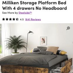 Full Size Platform Bed With Storage Drawers