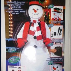 5 Ft Snowman Singing And Dancing Multiple Songs. Animatronic. 