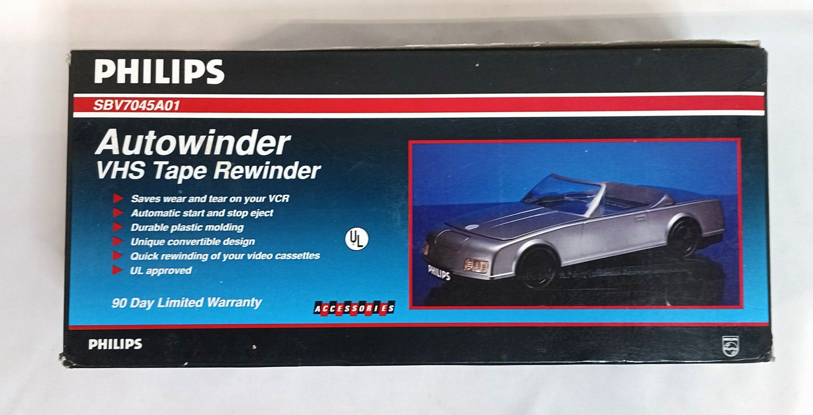 Philips Autowinder VHS tape Rewinder NEW IN BOX