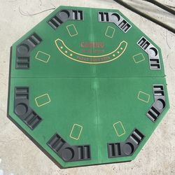portable, folding octagon poker table topper 
