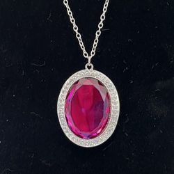 Pink Necklace w/ Earrings 