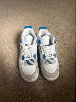 Jordan 4 white blue trainers.. #sneakers #jordan