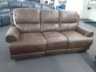 Brown Power Reclining Sofa And Power Love Seat