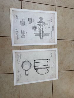 Set of 2 Vintage Beer Patent Prints.
